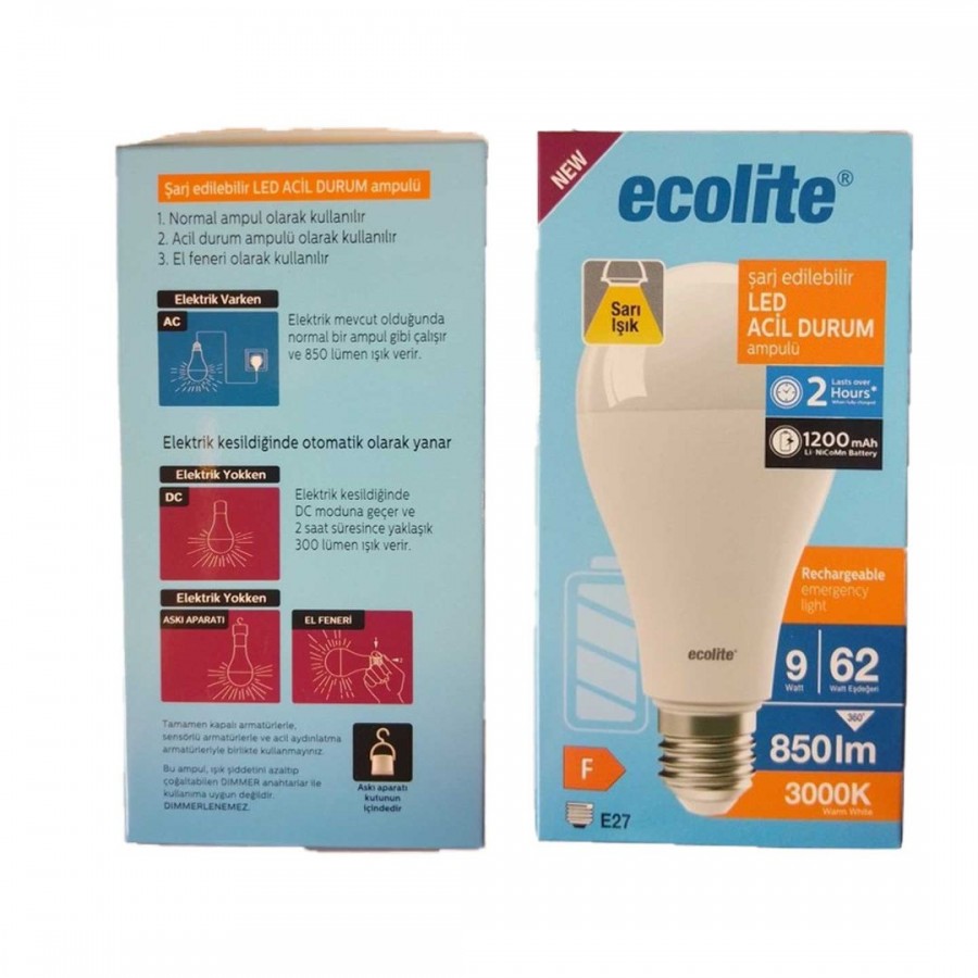 Ecolite - A65.EMC.9W.30K