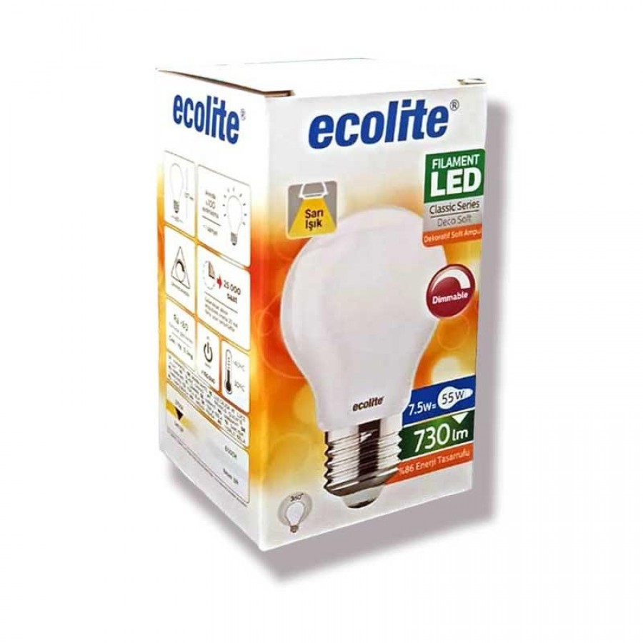 Ecolite - A60.SOFT.7W.27K.D