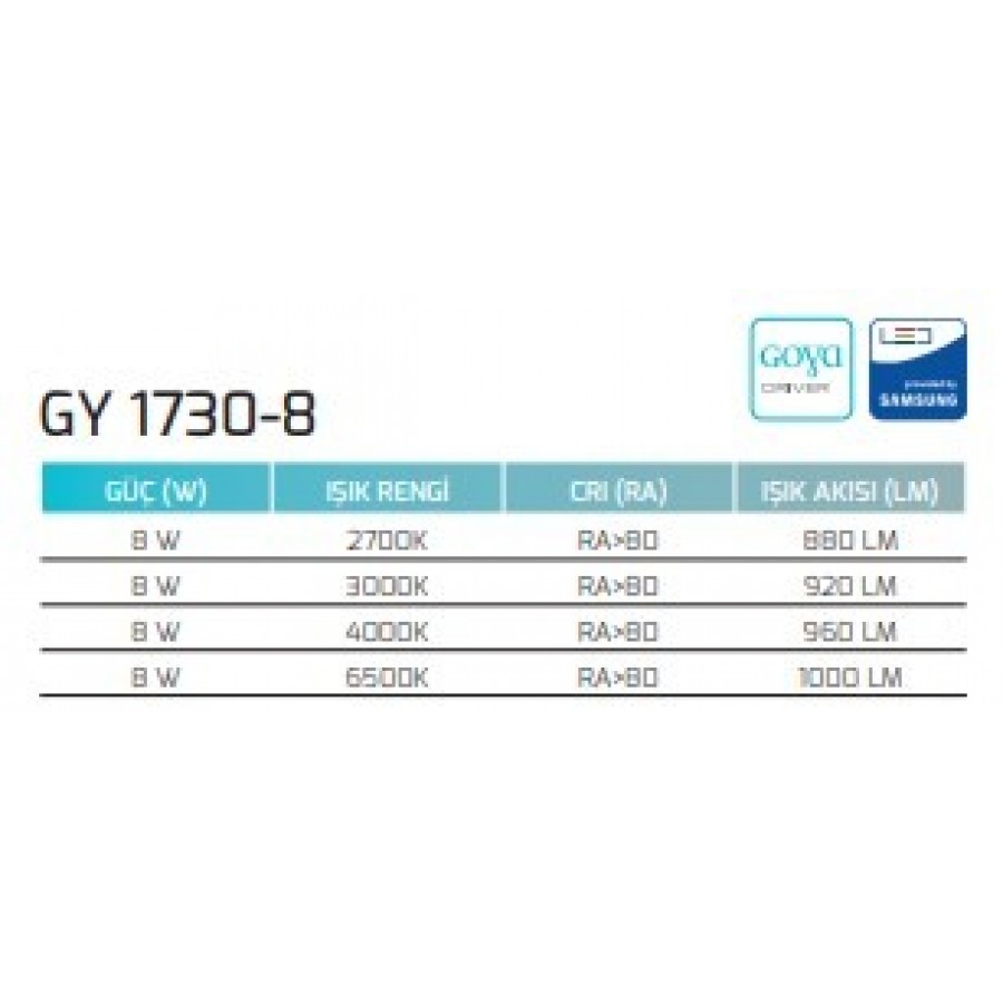 Goya Aydınlatma - GY 1730-8 Triac Dim